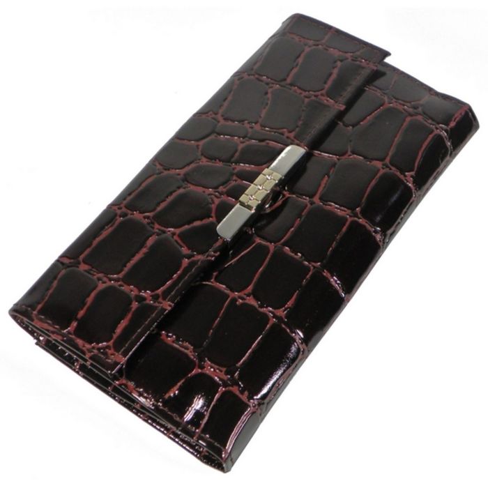 Портмоне женский, 1 отдел для купюр, для монет, для кредитных карт, цвет бордовый