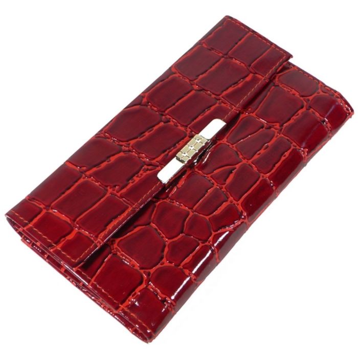Портмоне женское, отдел для купюр, для монет, для кредитных карт, цвет красный