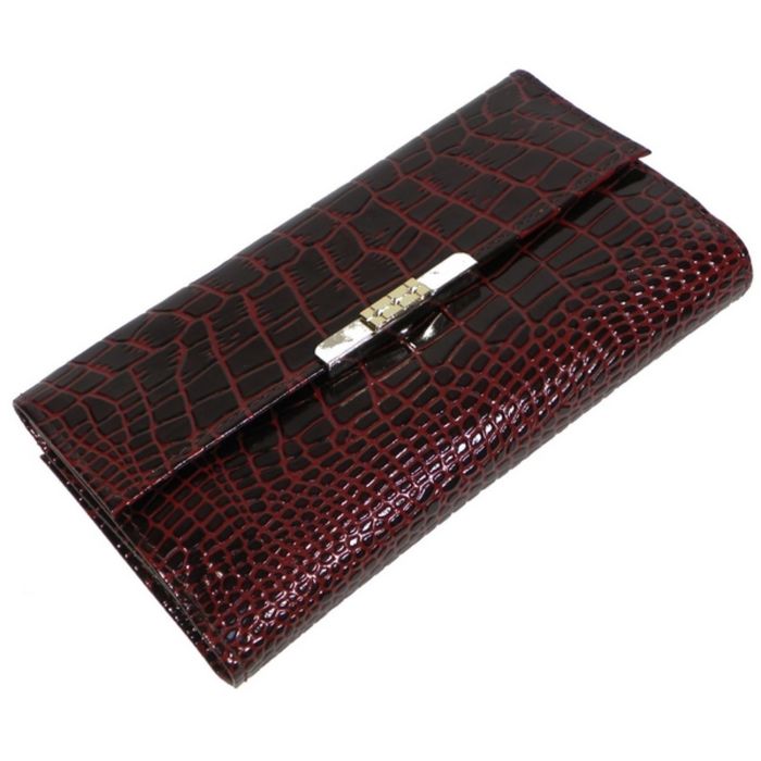 Портмоне женское, отдел для купюр, для монет, для кредитных карт, цвет бордовый