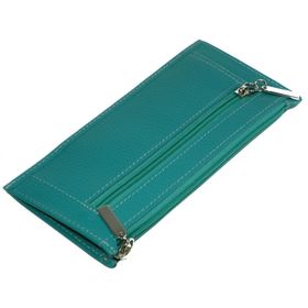 

Кошелёк женский на молнии, 1 отдел для купюр, для кредитных карт, внешний карман, цвет бирюзовый