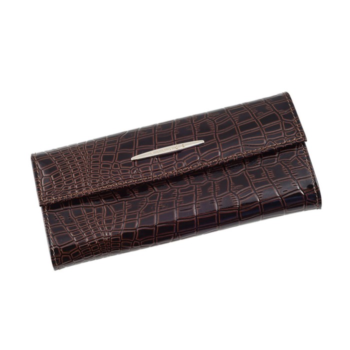 Кошелёк женский, 2 отдела для купюр, для монет, для кредитных карт, цвет коричневый