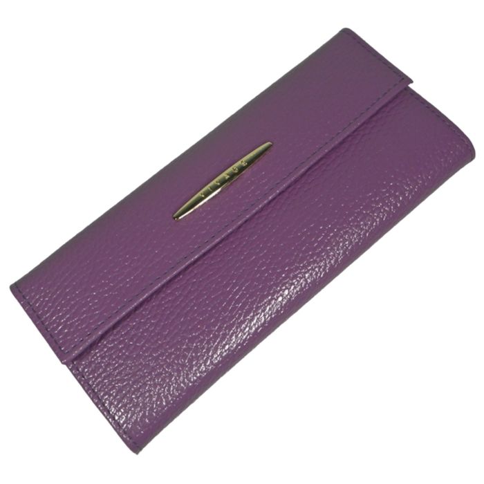 Портмоне, 2 отдела для купюр, для монет, для кредитных карт, цвет сиреневый