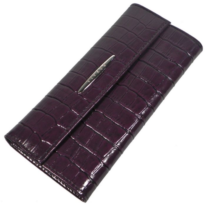 Портмоне, 2 отдела для купюр, для монет, для кредитных карт, цвет тёмно-фиолетовый