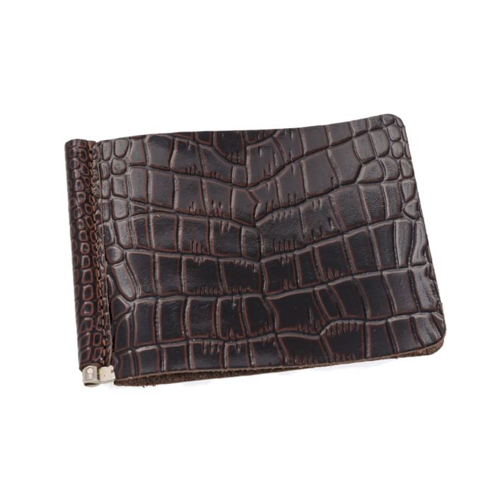 Зажим для денег Z-5-112, 10,5*0,5*8,3, , коричневый