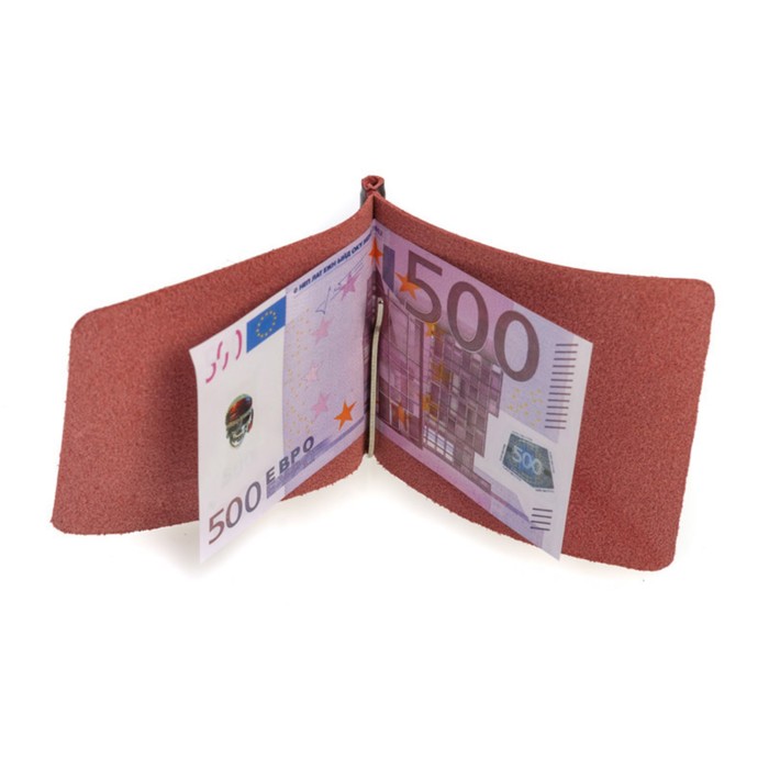 Зажим для денег Z-5-82, 10,5*0,5*8,3, , бордовый