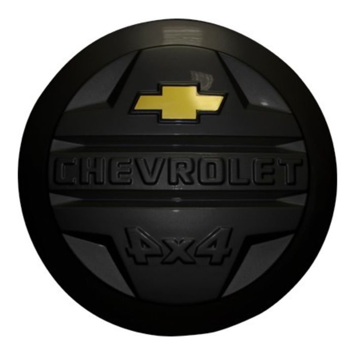 Защита запасного колеса Chevrolet Niva, с эмблемой, неокрашенный