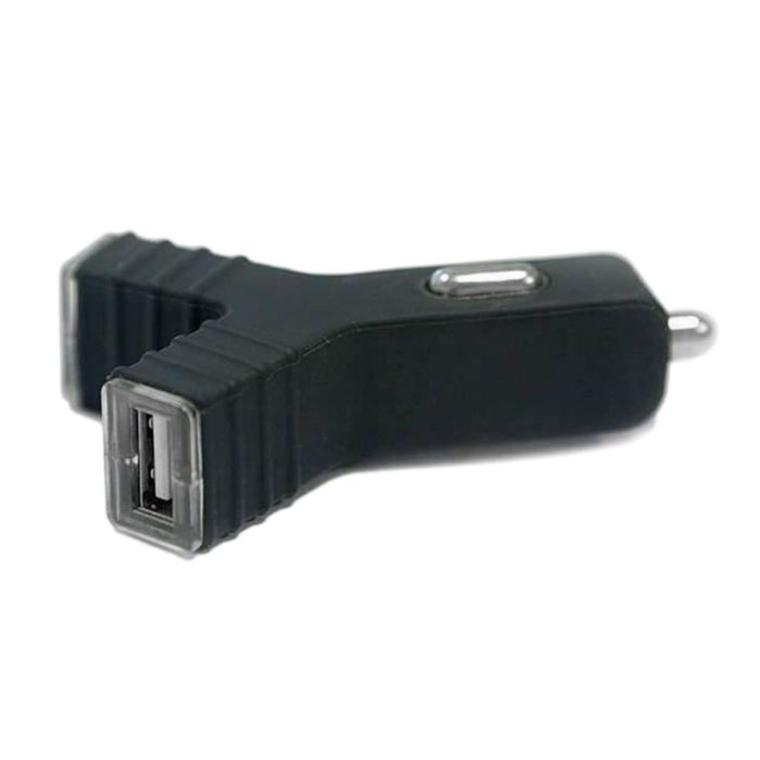 Адаптер автомобильный Carline 2хUSB,1A и 2.1А, в прикуриватель 12,24В, Y-type, чёрный