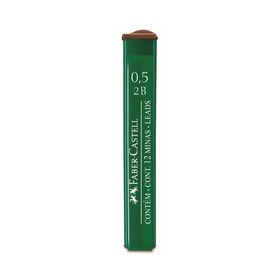 Грифели для механических карандашей 0.5 мм Faber-Castell Polymer 2В 12 штук футляр Ош