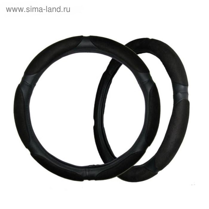 

Оплетка на руль "L",d=40см, спонж 6 лепестков, чёрный