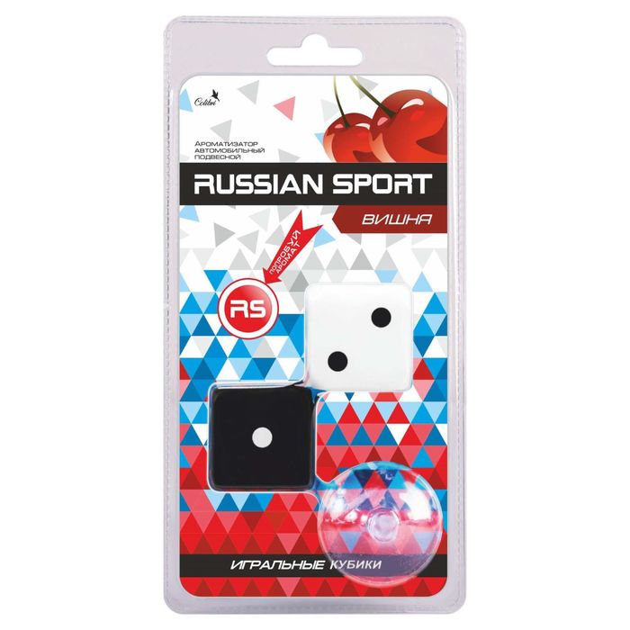 Ароматизатор подвесной "Russian Sport Игральные кубики" Вишня