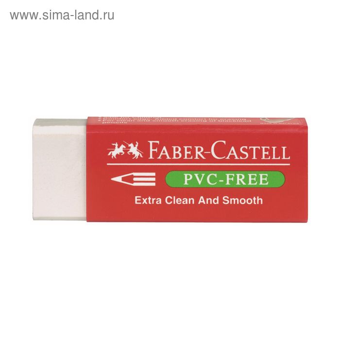 Ластик Faber-Castell термопластический 7095 62х21,5х11,5 мм, белый цена и фото
