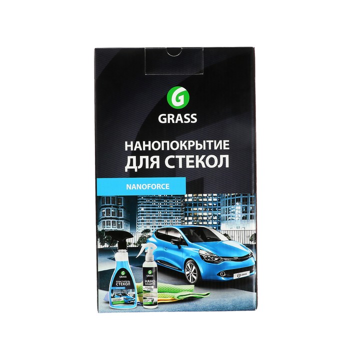 Нанопокрытие для стекла NanoForce, Grass, комплект