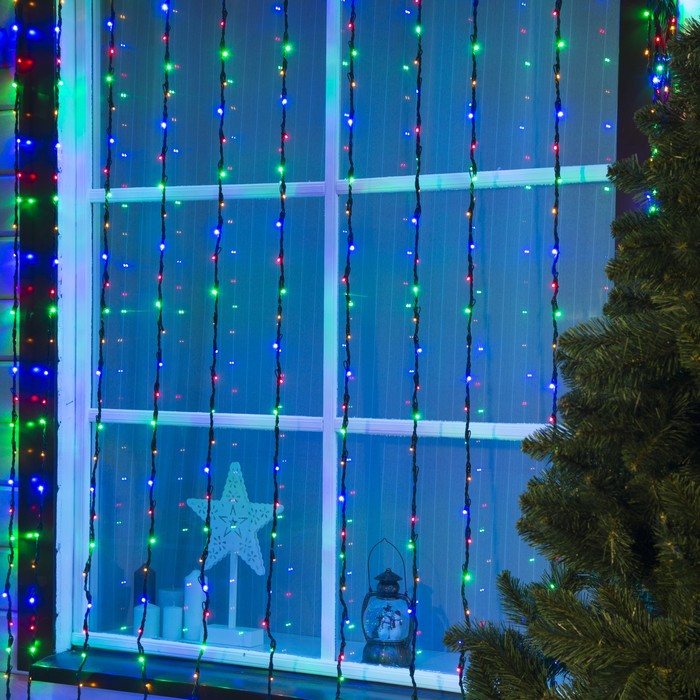 Гирлянда "Дождь" улич. Ш:2 м, В:9 м, Н.Т. LED-2000-220V, контр. 8 р, МУЛЬТИ УЦЕНКА