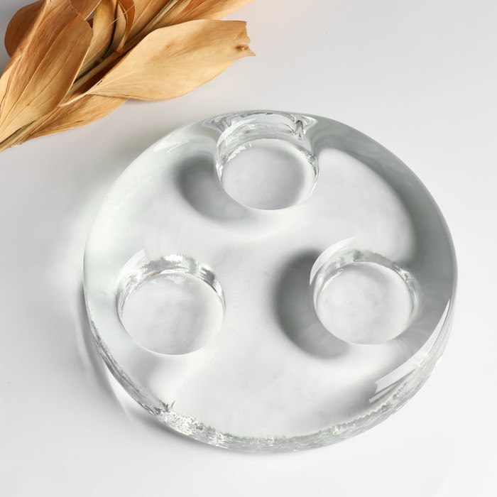 Подсвечник "Тройка" большой  14,5х3,5 см