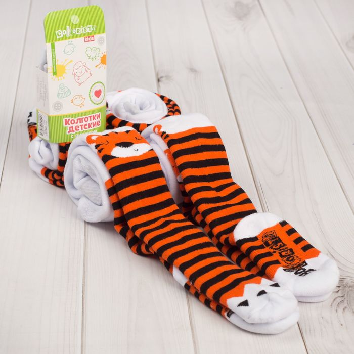Колготки детские махровые Collorista "Тигр", 92-98 см, 2-3 года