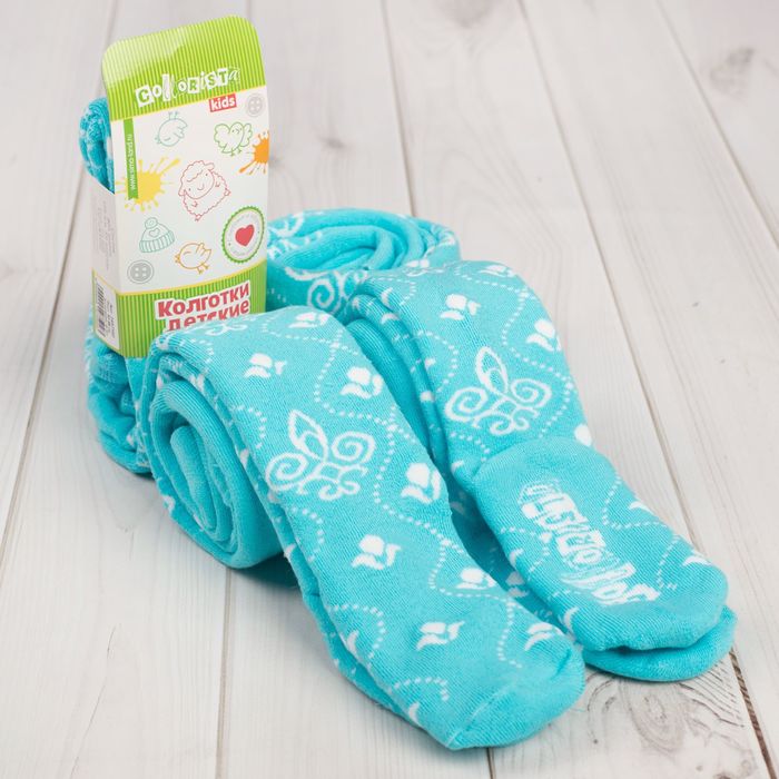Колготки детские махровые Collorista "Кружево", 116-122 см, 6-7 лет