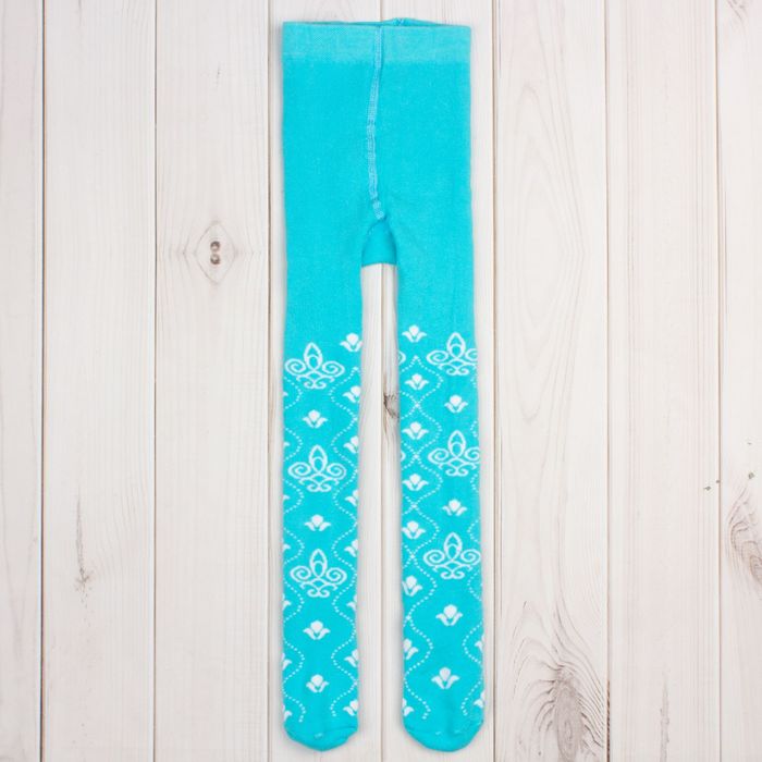 Колготки детские махровые Collorista "Кружево", 116-122 см, 6-7 лет