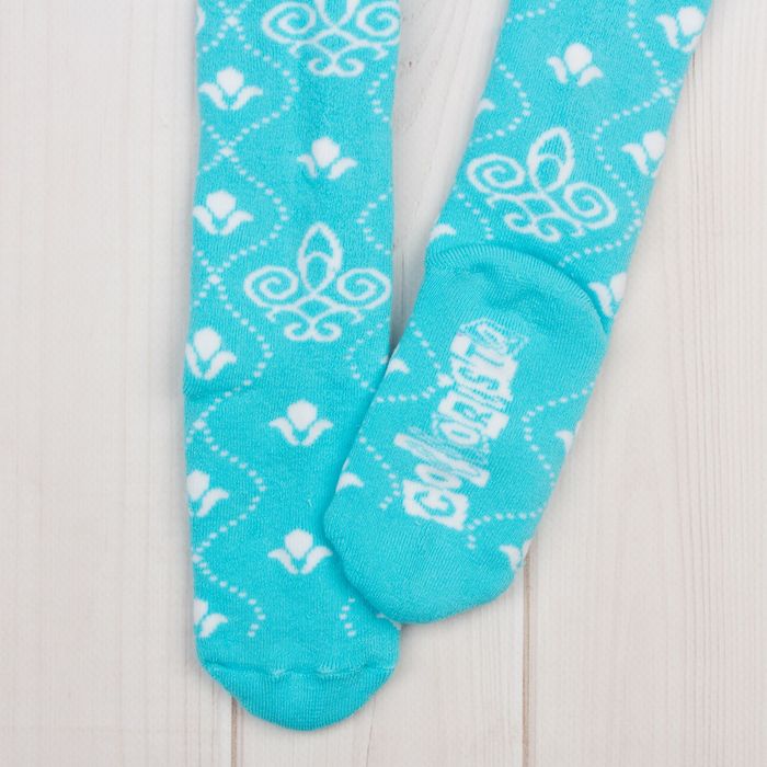 Колготки детские махровые Collorista "Кружево", 116-122 см, 6-7 лет