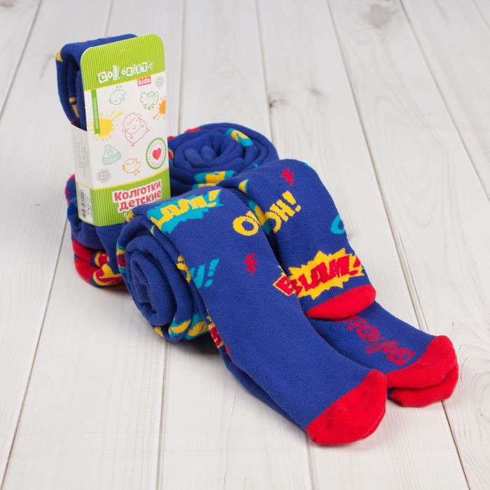 Колготки детские махровые Collorista "Граффити", 92-98 см, 2-3 года