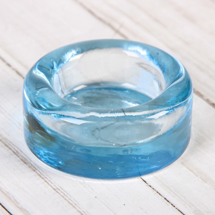 Подсвечник "Круг" цветной МИКС 6,8х3 см