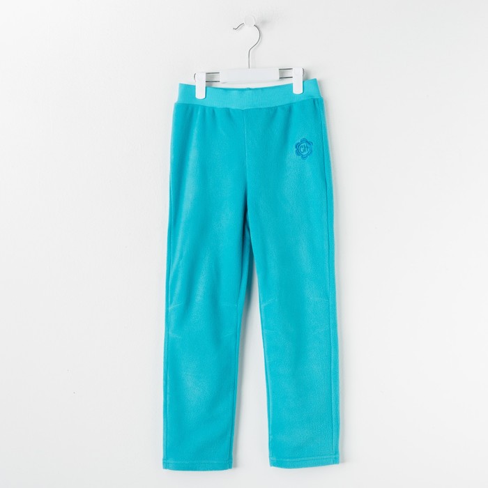 Брюки для девочки, рост 122 см, цвет бирюзовый