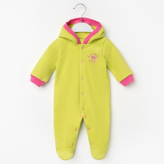 Комбинезон для девочки, рост 68 см, цвет салатовый