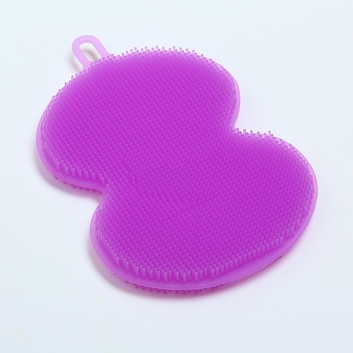 Мочалка детская для купания силиконовая, фигурная, от 6 мес., цвета МИКС