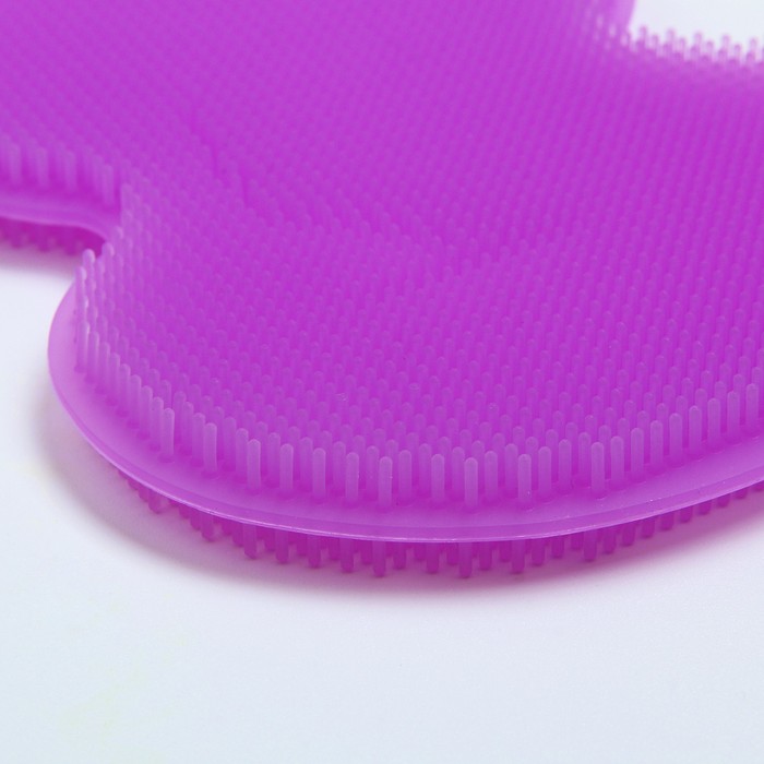 Мочалка детская для купания силиконовая, фигурная, от 6 мес., цвета МИКС