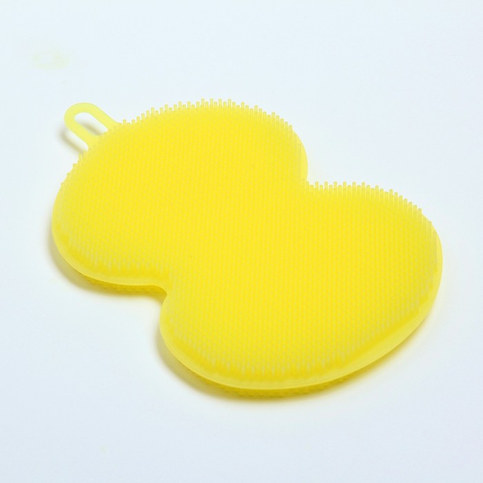 Мочалка детская для купания силиконовая, фигурная, от 6 мес., цвета МИКС