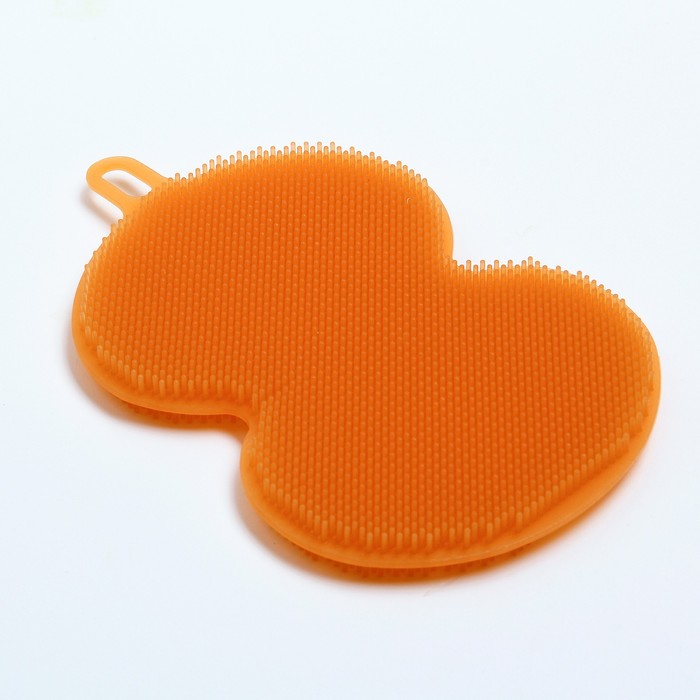 Мочалка детская для купания силиконовая, фигурная, от 6 мес., цвета МИКС