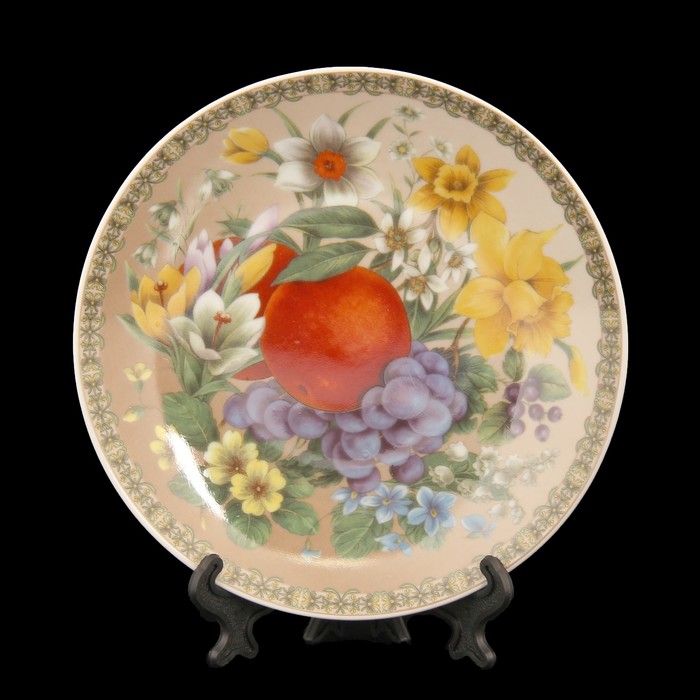 Тарелка декоративная керамика "Натюрморт" МИКС 2х15,4х15,4 см