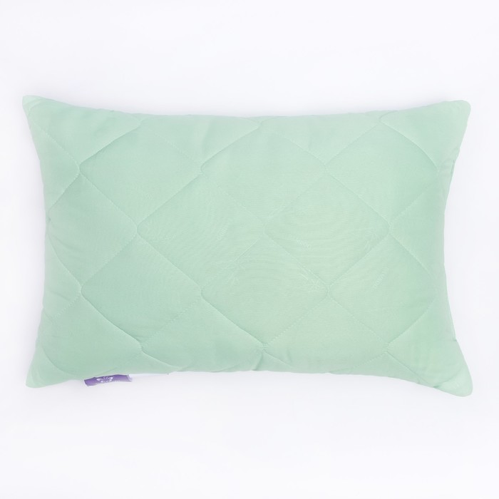 Подушка высокая 50х68 см зел., бамбуковое волокно/натур.латекс, микрофибра, пэ100%