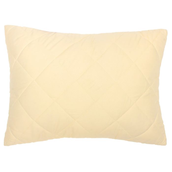 Подушка высокая 50*68см, беж., овечья шерсть/силиконизированное волокно, микрофибра,пэ100%