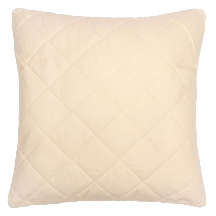 Подушка высокая 68*68см, беж., овечья шерсть/силиконизированное волокно, поплин, хл100%