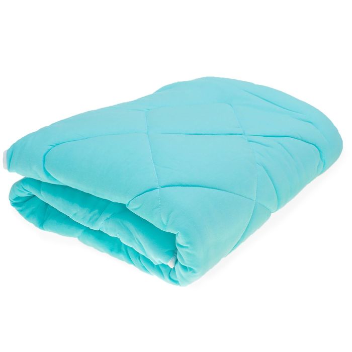 Одеяло стеганное 140*205см, бирюза, бамбуковое волокно, трикотаж, 150г/м, хл100%