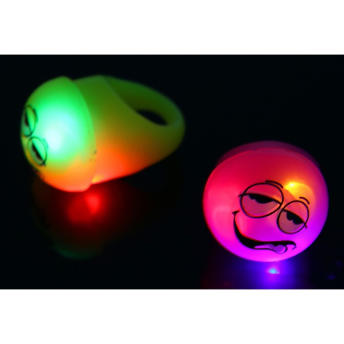 Карнавальное кольцо световое "Мордашка с язычком", цвета МИКС