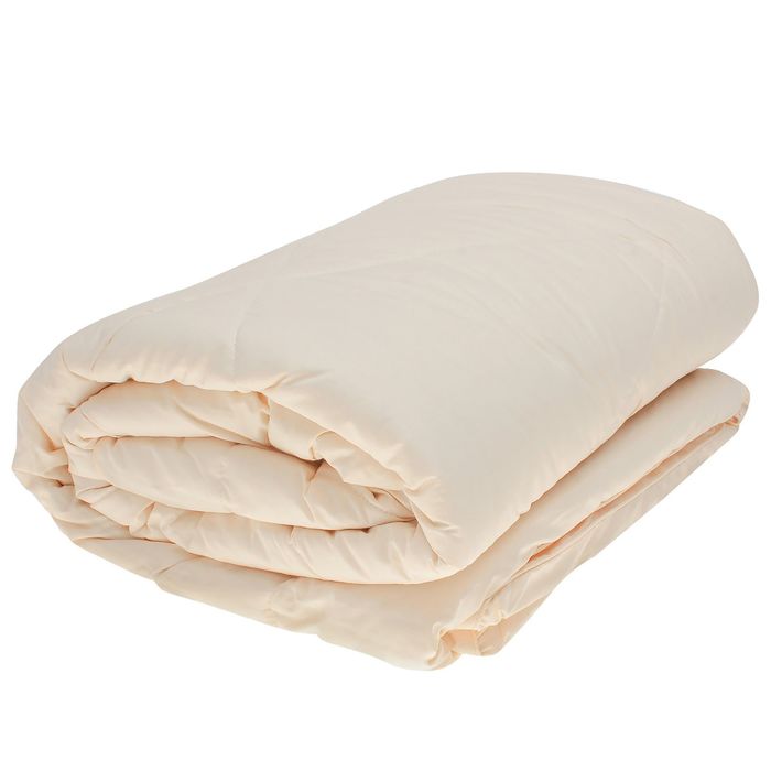 Одеяло облегченное 200*220см, беж., овечья шерсть, поплин, 200г/м, хл100%