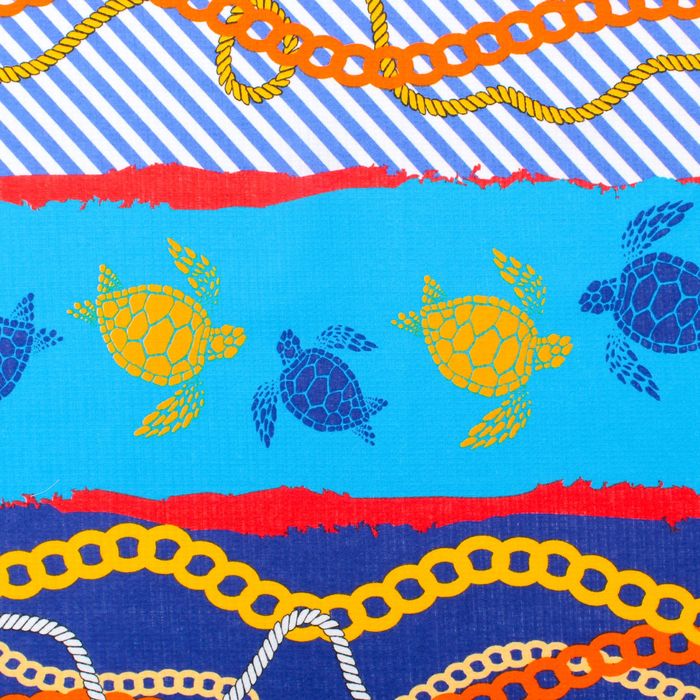 Полотенце банное вафельное "Черепашки" 80х150 см, 176 г/м2, хлопок 100%