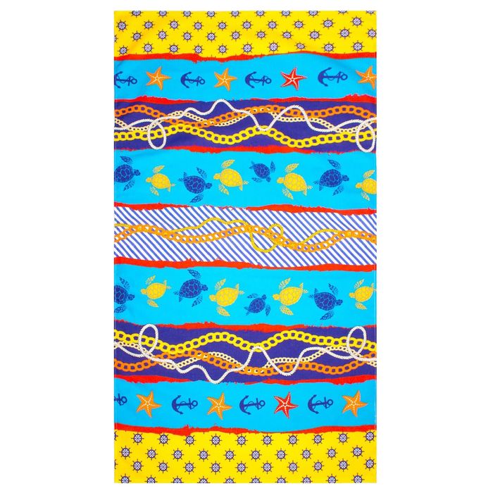 Полотенце банное вафельное "Черепашки" 80х150 см, 176 г/м2, хлопок 100%