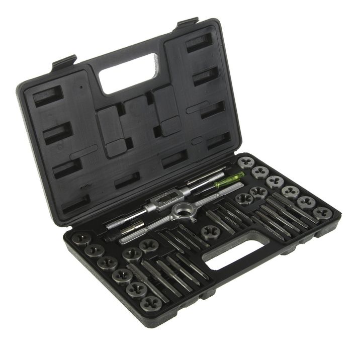 Набор автомобильных метчиков и плашек "СЕРВИС КЛЮЧ", Proffi, 40 пр.