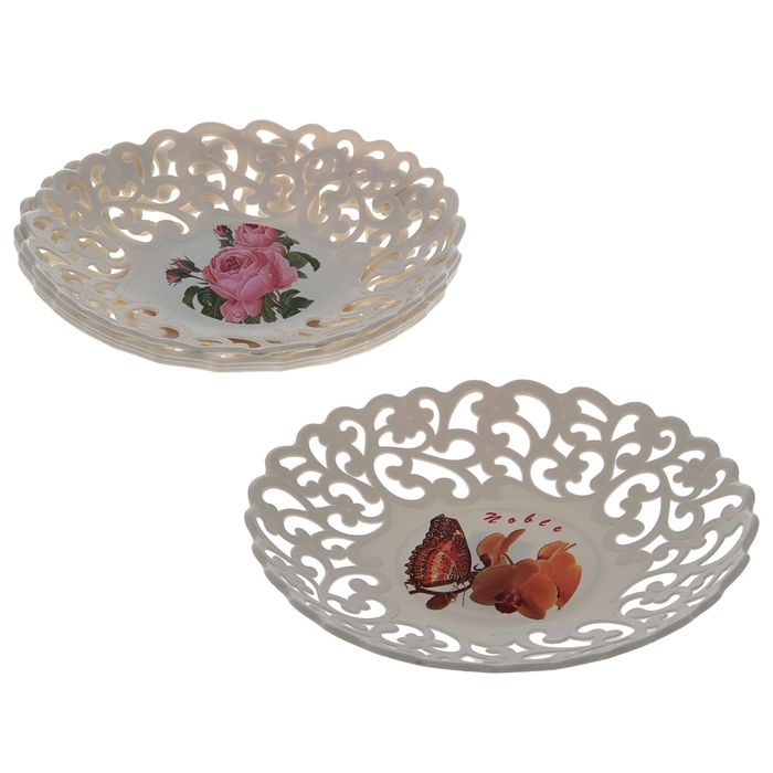 Ваза для хлеба и фруктов "Кубань" овальная 25х21х4 см, цвета МИКС