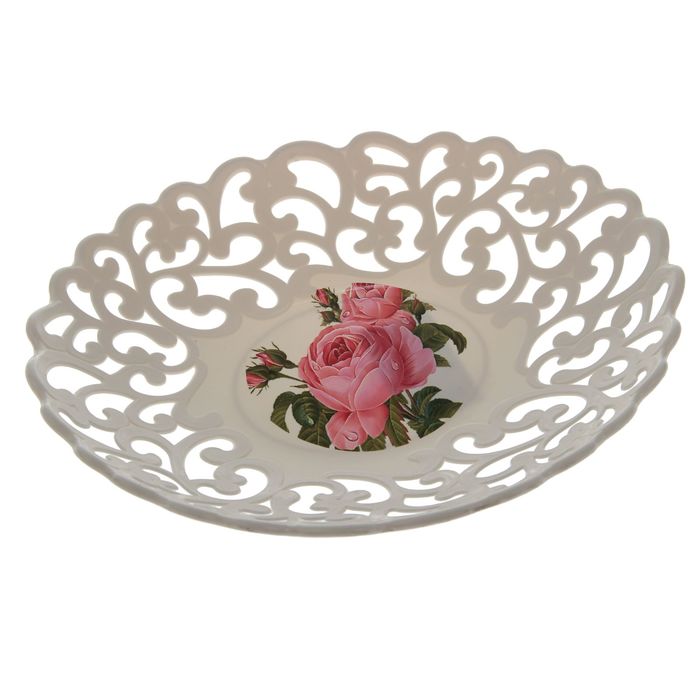 Ваза для хлеба и фруктов "Кубань" овальная 25х21х4 см, цвета МИКС