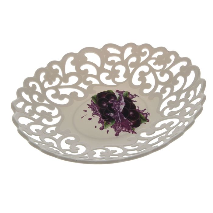 Ваза для хлеба и фруктов "Кубань" овальная 25х21х4 см, цвета МИКС