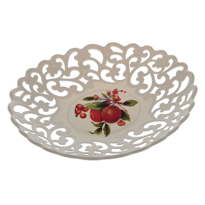 Ваза для хлеба и фруктов "Кубань" овальная 25х21х4 см, цвета МИКС