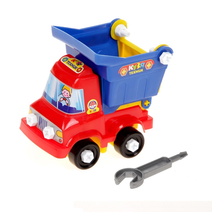 Детская машинка-конструктор "Кузя-Техник" (самосвал)   микс