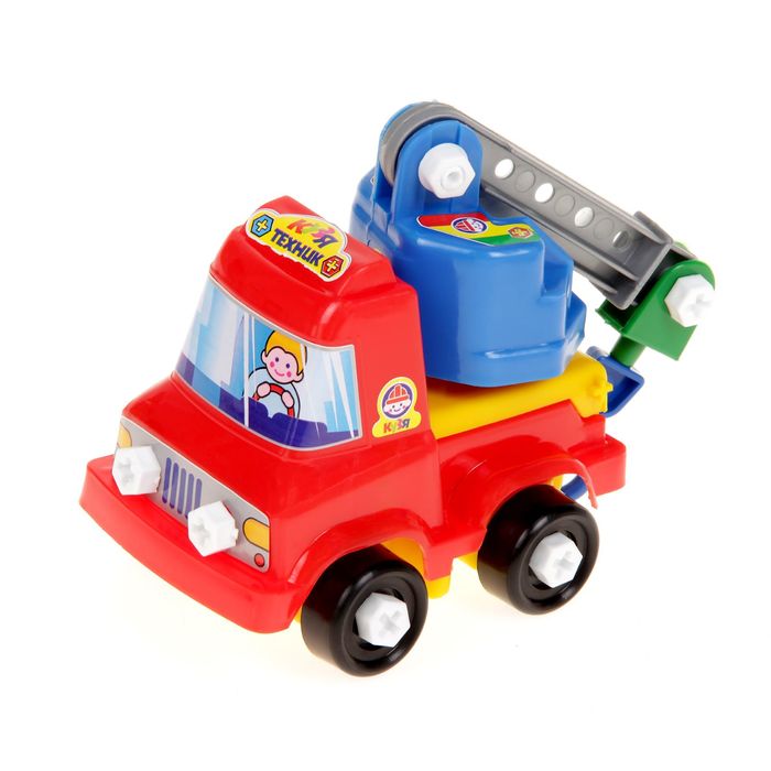 Детская машинка-конструктор "Кузя-Техник" (кран)  микс