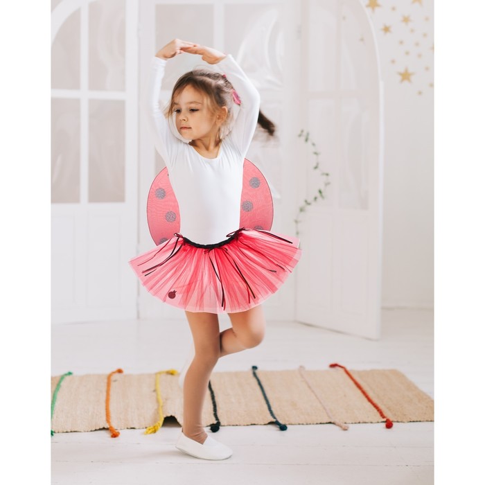 Карнавальный набор "Божья Коровка", 2 предмета: крылья, юбка двухслойная