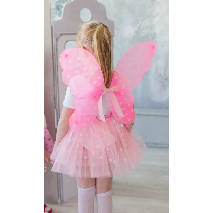 Карнавальный набор "Бабочка", 2 предмета: крылья, юбка трехслойная в горох