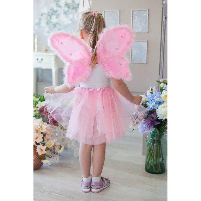 Карнавальный набор "Бабочка", 2 предмета: крылья с пухом, юбка трёхслойная, 3-5 лет