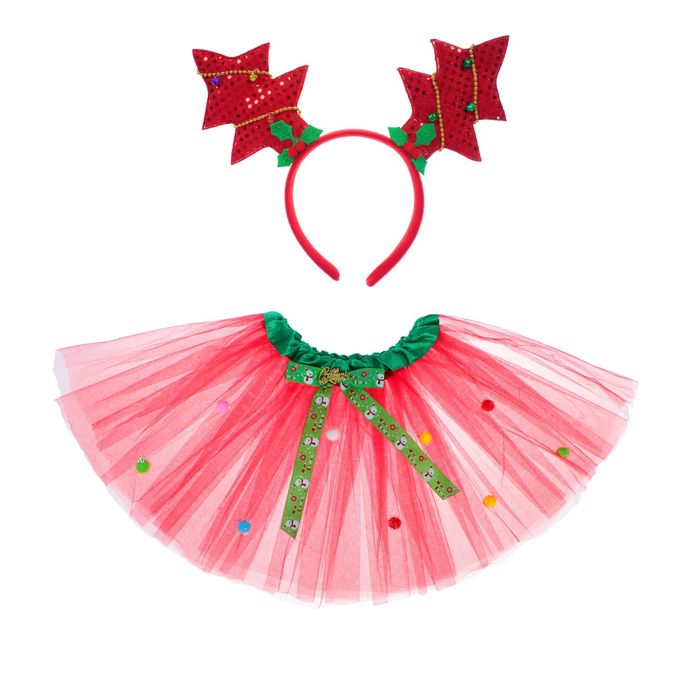 Карнавальный набор "Елочки", 2 предмета: ободок, юбка двухслойная
